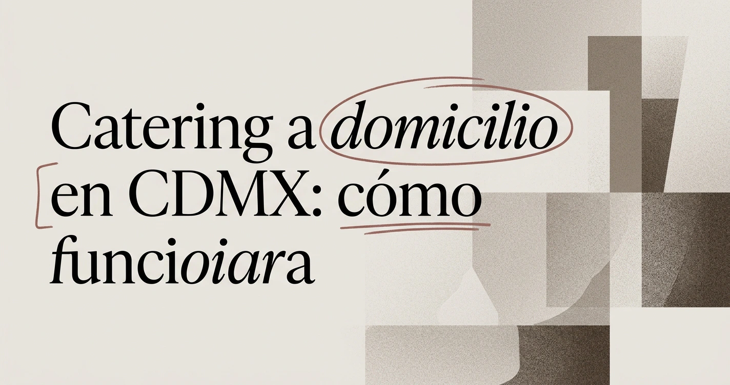 Catering a domicilio en CDMX: cómo funciona