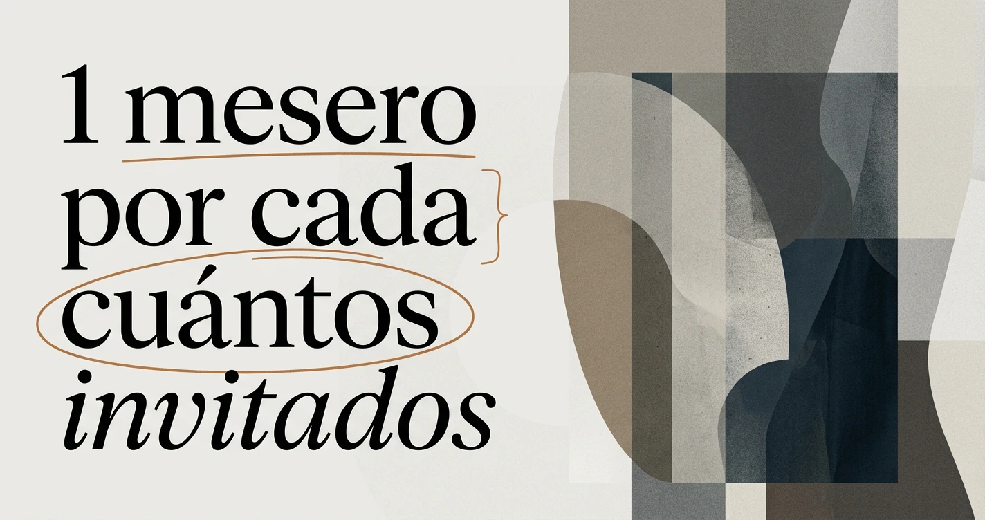 Cuántos meseros necesitas según el número de invitados