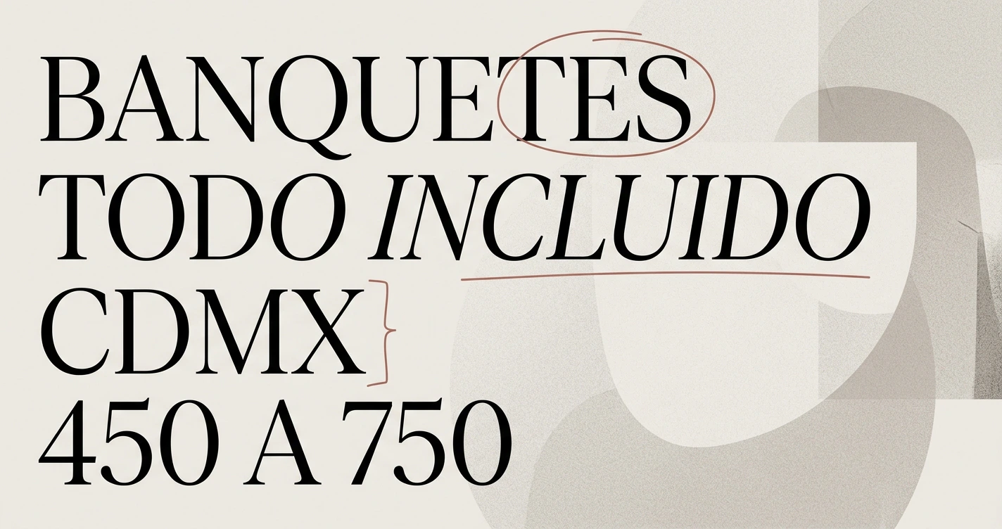 Banquetes todo incluido CDMX: precios y paquetes 2026